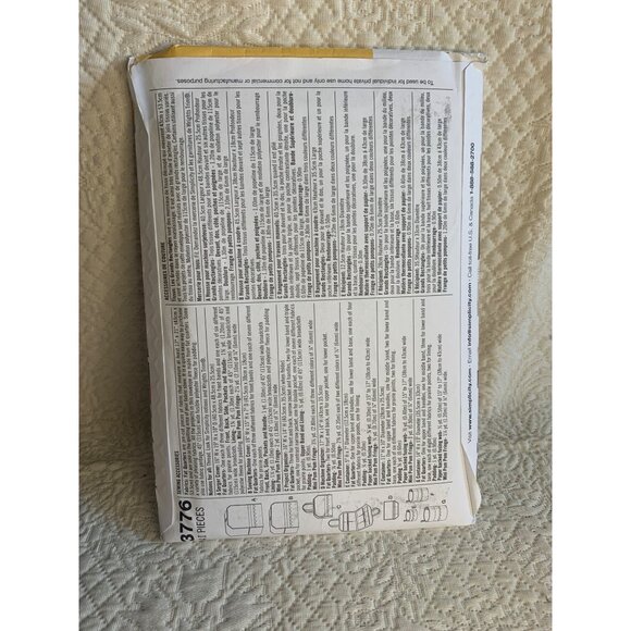 Simplicity Fat Quarter Sewing Accessories Sewing Pattern 3776 - uncut - Picture 2 of 3